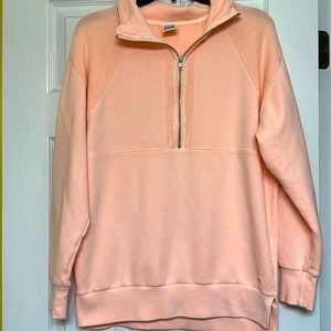 Pink half zip sweatshirt